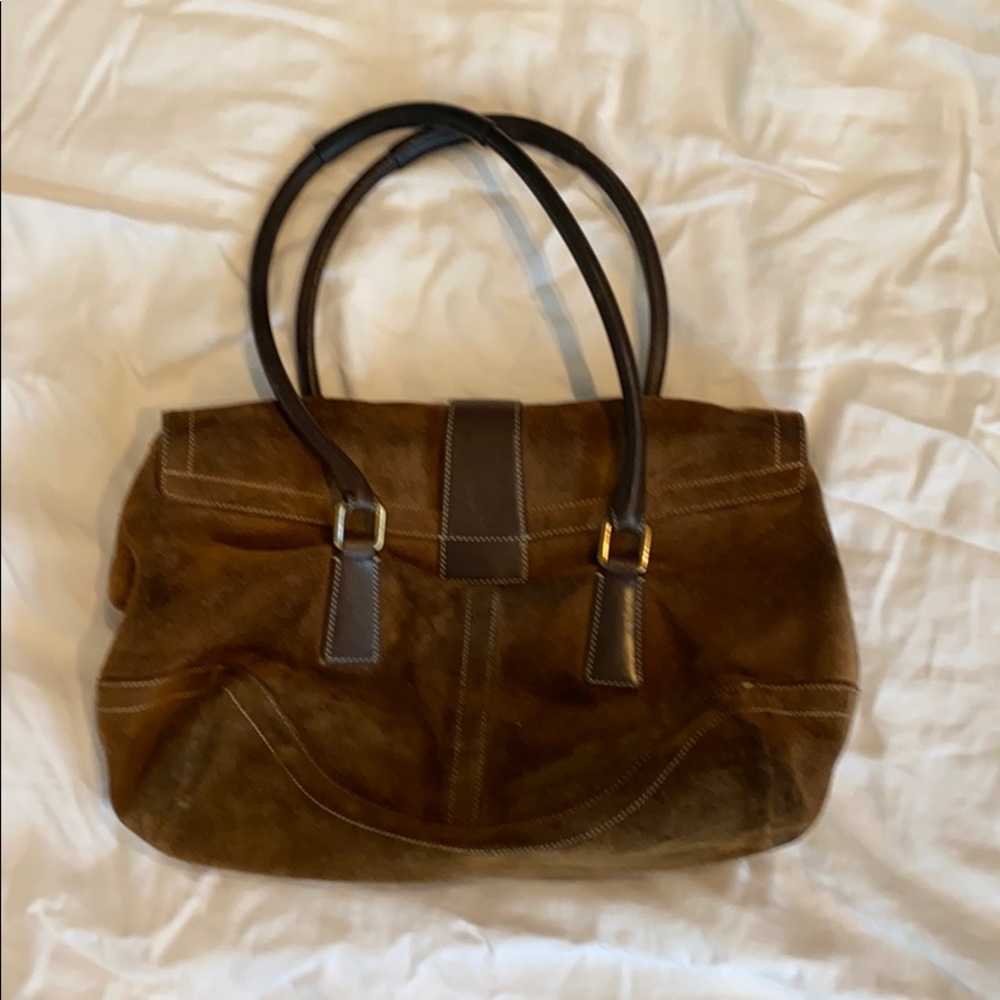 Coach Suede Shoulder Bag - Picture 2 of 3